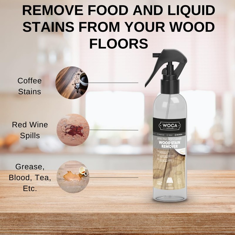 WOCA Denmark Wood Stain Remover – Water-Based Cleaner for Indoor