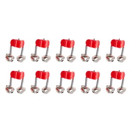 OFXDD Fishing Bells 10 Pcs - Red Bells for Fishing Poles - Dual Fishing Rod Bells & Clips - Fishing Accessories and Equipment on Fishing Rod