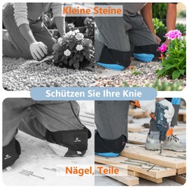 Professional knee pads garden, knee pads work on knees, knee protection gardening for household, construction site, floor layers, renovation, garden, tiling, laminate, durable double straps