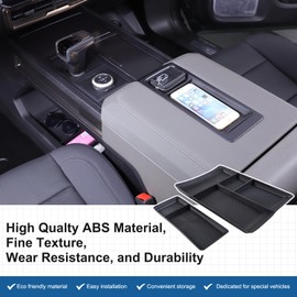 YinanIutos Center Console Lower Storage Tray Consle Armrest Organizer Tray Set SUV Pickup Compatible with 2023-2025 Hummer EV Center Console Organizer Tray Accessories (2PCS)