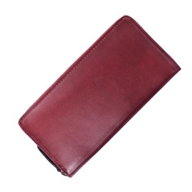 MGsable Goat Leather Long Wallet, Men's, Women's, Genuine Leather, Round Zipper, Goat Leather, Coin Purse, Divider, Large Capacity, RFID Skimming Prevention, Goat Leather, Men's, Wallet, Green, Gray,