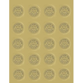 Maine Notary Gold Foil Stickers - Customize with Your Notary Information