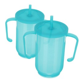 FOMIYES 2pcs Adult Sippy Cups for Elderly Sippy Cup with Straw Hospital Water Bottle with Cup with Handle Adult Sippy Cups