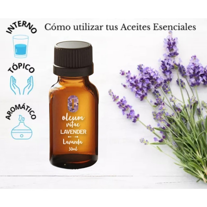 OLEUM VITAE Aceite Esencial de Lavanda 30ml. Lavandula Angustifolia. 100%