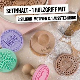 Trodat 204905 Wooden Cookie Stamp Set