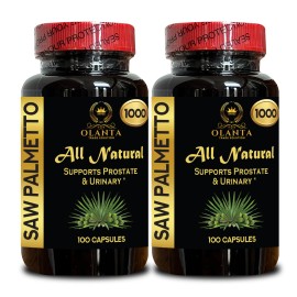 OLANTA TRADE SOLUTION Saw Palmetto 1000mg – Daily Support for Men Seeking Balance with Herbal 2Bottles