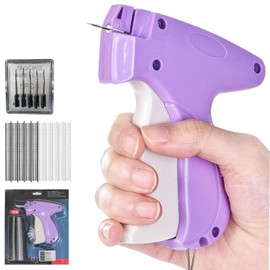 Fine Stitch Gun for Clothes, Stitchy Quick Clothing Fixer, Clothing Stitch Gun, Quilt Tacking Gun, Stitch Gun, Tagging Stitch Tool for Clothing with 6 Fine Needles & 1000 Pcs Fasteners (Purple)