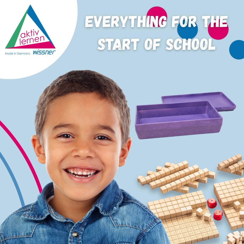 Wissner® active learning - Box with lid stackable purple -