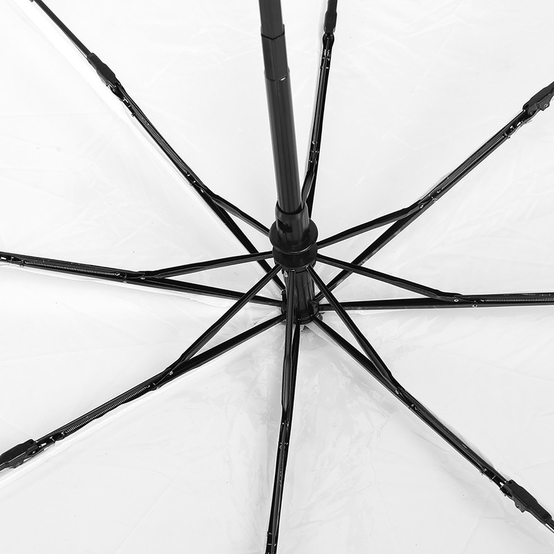 Portable Fashionable Transparent Automatic Three Folds Folding Rain Umbrella for
