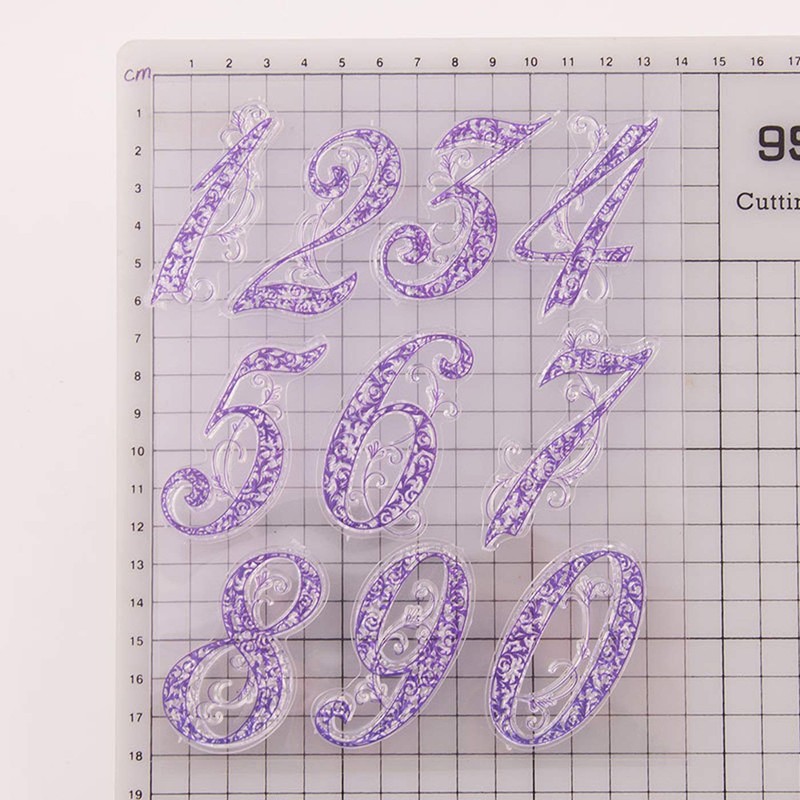 arriettycraft Numbric Numbers Clear Stamps for Card Making Decoration and