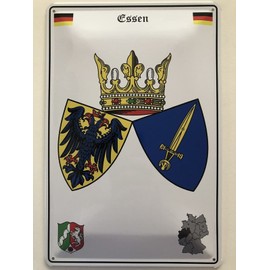 Tin Sign 20 x 30 cm Domed Food Crest Decorative Gift Sign