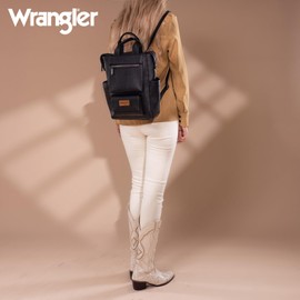 Montana West Wrangler Backpack Purse for Women Vegan Leather Fashion Anti Theft Convertible Backpack with Adjustable Strap