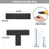 15 Pack Matte Black Cabinet Knobs - Kitchen Cabinet Knobs