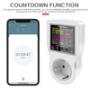 AC WiFi Wattmeter, Plug-in EU Socket Power Meter, Backlit Large