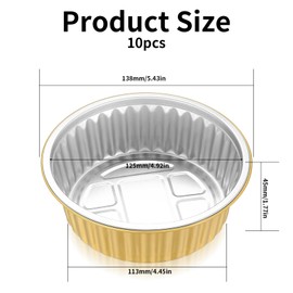 pzihao Pack of 10 Aluminium Shells Grill, 520 ml Aluminium Grill Trays for Gas Barbecue Grill Accessories, Baking Trays Made of Aluminium Foil, Aluminium Shells with Lid, Oven Grill Pans, Baking Cups