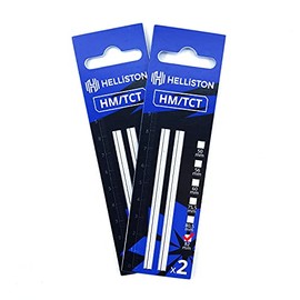 HM/TCT Planer Blades for Electric Planer Milwaukee M18 BP-0, M18 BP-402C, Carbide, Without Plastic, 82 mm (2 Sets = 4 Reversible Blades)