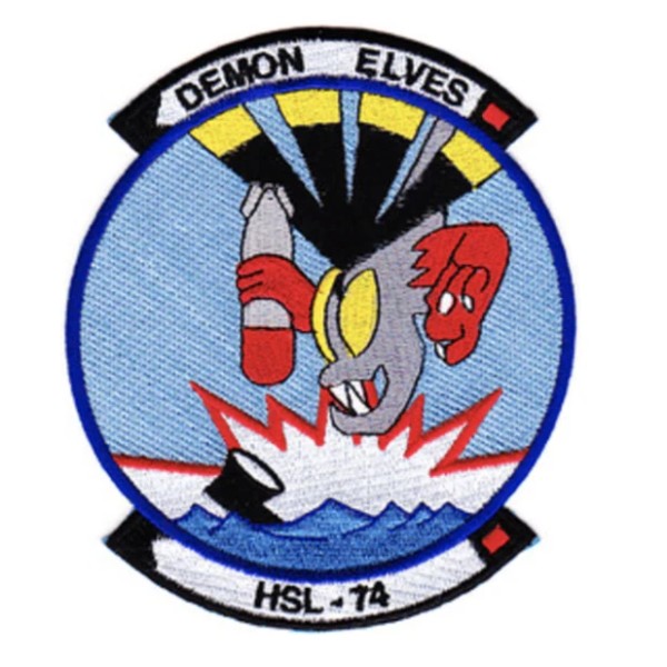 4.88" NAVY HSL-74 DEMON ELVES EMBROIDERED PATCH