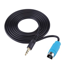 Audio AUX Input Cable Full Speed To Mini Jack Adapter For Alpine CDA CDE IVA Plastic & Copper Black & Blue