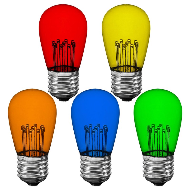 Novelty Lights 25 Pack LED S14 Outdoor Patio Edison Replacement