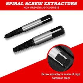 weiclianhp Set of 6 professional left-hand extractors set – [5 pieces made of HSS 4241] screw extractor set, screw extractor removal tool, screw remover
