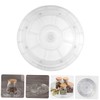 MAGICLULU 2pcs Transparent Acrylic Turntable Rotating Spice Holder for Kitchen