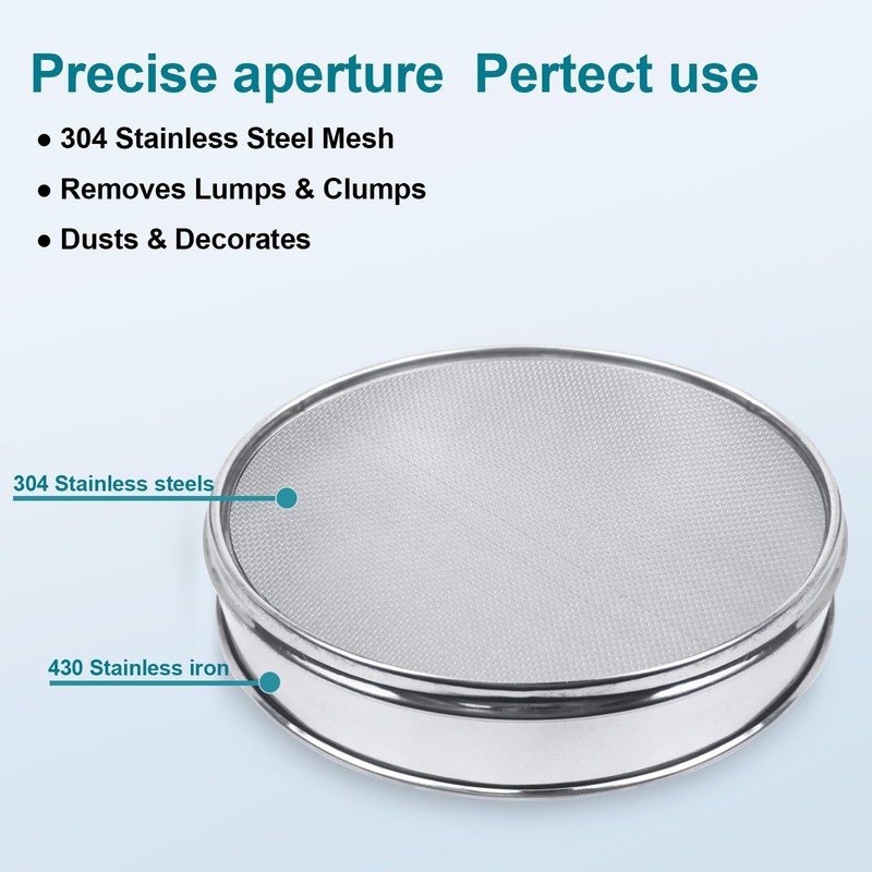 LVDALAB 304 Stainless Steel Lab Sieve Screen Mesh, 20 Mesh