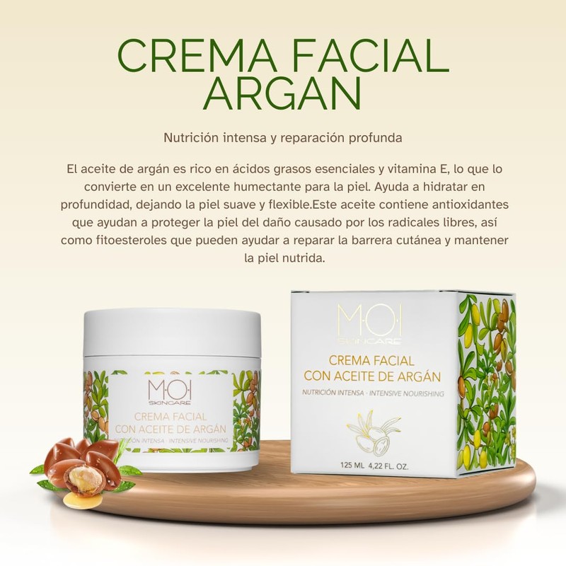 Intensive Ernährung Gesichtscreme mit Arganöl, 125 ml, M·O·I SKINCARE