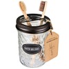 Amolliar Mason Jar Toothbrush Holder- Rustproof Stainless Steel - Holds
