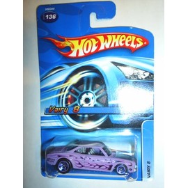 Hot Wheels Mattel 2005 1:64 Scale Purple Flamed Vairy 8 Die Cast Car #136