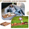 Teenyyou 36"x 12" Extra Large Ottoman Tray with Handle Acacia