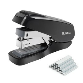 BobBros Effortless Metal Stapler, Heavy-Duty Desktop Stapler with 60% Less Effort, 40-Sheet Capacity with 1000 Staples, No Jam Stapler for Office, School & Home Use