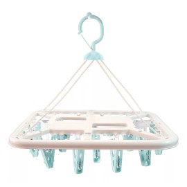 J.H. Company Gancho Giratorio Plegable Percha 18 Pinzas Calcetin 12291