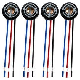 Tongze 1157 LED Light Bulb Socket, Bulb Base with Wiring Harness, Universal for Turn Signal/Tail/Brake Light, Fits BAY15D 1016 1034 2057 Bulbs Sockets Connector Replacement