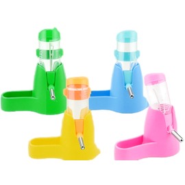 E&K726 Small Animals Hamster Drinking Fountain (80ml) Food and Water Supply in One! (Green, 80ml)