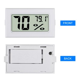 3Pcs Mini Digital Thermometer Hygrometer Electronic Temperature Humidity Gauge Meters Indoor LCD Display Fahrenheit for Greenhouse,Garden,Car Cellar and Office
