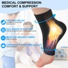 MENG YU QIAN XUN Ankle Compression Sleeves(Pair), Open Toe Socks