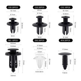 Pack of 105 Car Mounting Clips, Car Door Trim Clips, Universal Door Trim Clips with Disassembly Tools, Car Tool for All Vehicles