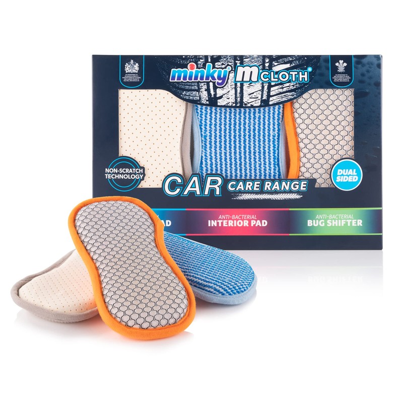 Minky 3 Pack M Cloth Car Cleaning Kit | Microfibre