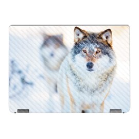 MightySkins Carbon Fiber Skin Compatible with Lenovo IdeaPad Flex 5 14" (2022) Full Wrap Kit - Alpha Wolf | Protective, Durable Textured Carbon Fiber Finish | Easy to Apply | Made in The USA