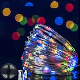Clearhill Fairy Lights 20M/65FT Colorful 200LED USB Soft Wire String Lights, Waterproof with Remote & Timer, 8 Modes Lights for Bedroom, Christmas Tree, Indoor Outdoor Decoration