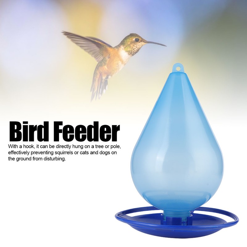 Hanging Transparent Plastic Hummingbird Feeder Outdoor Bird Feeding Device for