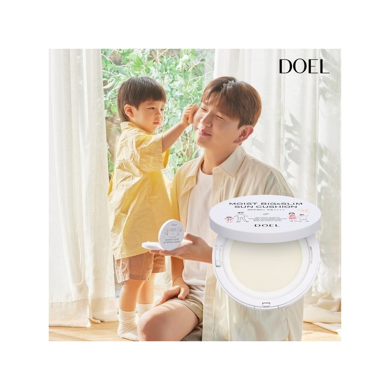 Doel (도엘)(본품 1개) 도엘 촉촉 빅앤슬림 선쿠션 SPF50+ PA++++ 국내최대용량
