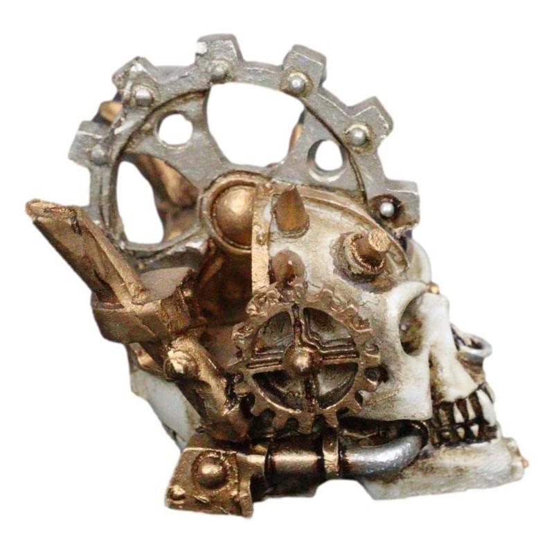 Ebros Gift Steampunk Geared Cyborg Metalhead Steam Head War Dog