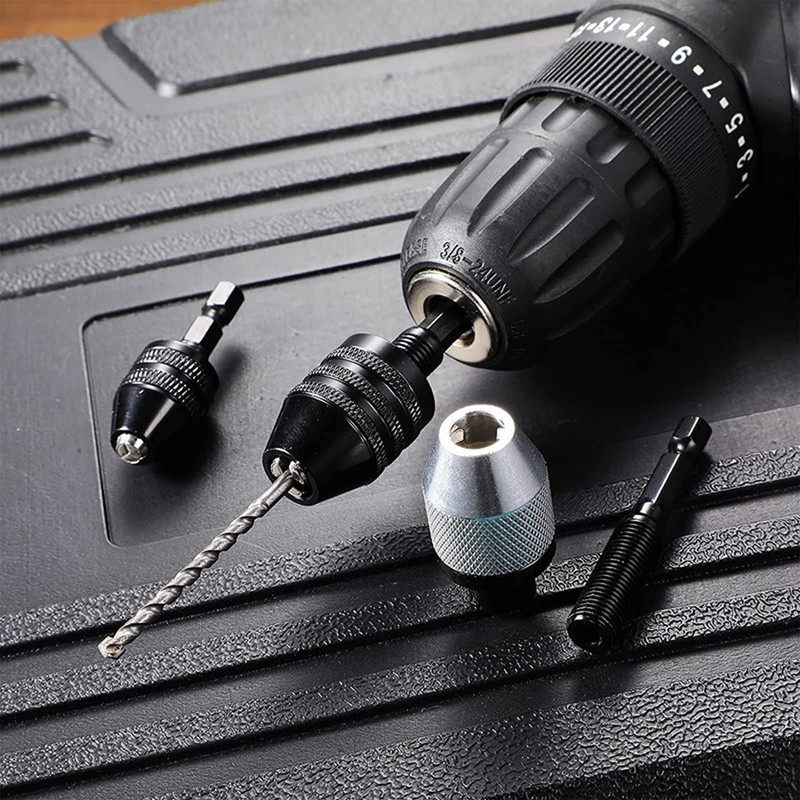 Yitaocity 2Pcs 1/4 Inch Hex Shank Keyless Drill Chuck Bit