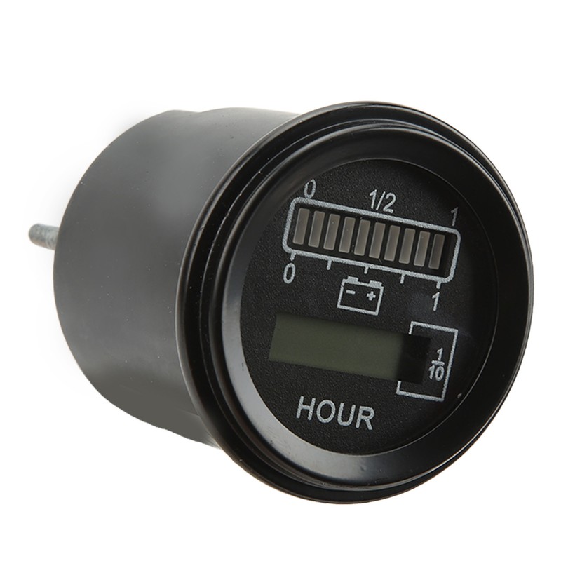 24V Round Battery Gauge 10 Levels LED Battery Indicator for