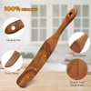2Pcs Wood Spurtle 10"&12'' Teak Wood Spatula Set for Sourdough
