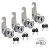 4 Pack Cam Locks with Keys, 1" Keyed Different Cam