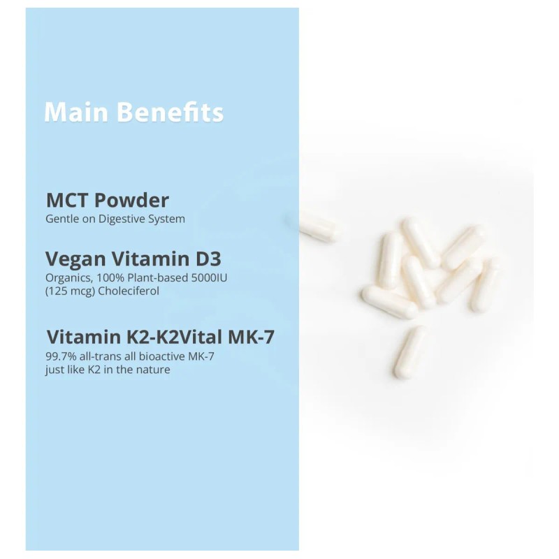 Magceutics Vitamina D3 K2 5000 Iu 30 Cpsulas Vegana