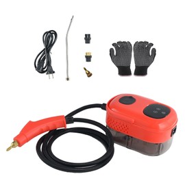 2500W Portable Steam Cleaner, High Temperature Steamer for Cleaning Bed Bugs, Steam Cleaner for Bathroom, Kitchen, Car Detailing, Mattress, Couch, Furniture, Upholstery, Grout and Tile (Coral Red)