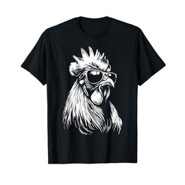 Rooster Chicken Sunglasses T-Shirt